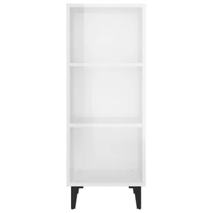 Lumarko Szafka, biała, połysk, 34,5x32,5x90 cm, materiał drewnopochodny - Szafki do salonu - miniaturka - grafika 6