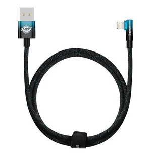Baseus MVP 2 Elbow kątowy kabel przewód z bocznym wtykiem USB / Lightning 1m 2.4A niebieski (CAVP000021) - Kable komputerowe i do monitorów - miniaturka - grafika 5