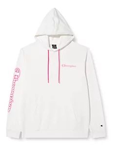 Champion Męska bluza z kapturem Legacy Neon Spray Powerblend Terry Contrast Logo, biała, S - Bluzy męskie - miniaturka - grafika 1