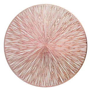 Podkładka pod talerz Zayne śednica 38 cm złota różowa Domarex - Obrusy i serwetki - miniaturka - grafika 1