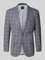 Marynarki męskie - Marynarka lniana z kołnierzem z połami - miniaturka - grafika 1