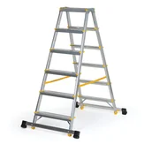 Pozostałe wyposażenie warsztatu - Aluminiowe stopnie dwustronne ALVE EUROSTYL ze stabilizatorem, 2x6 stopni, wysokość 1,26 m - miniaturka - grafika 1
