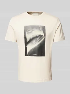 T-shirt z nadrukiem z logo - Koszulki męskie - miniaturka - grafika 1