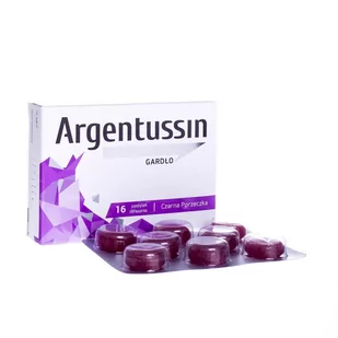 SOLINEA ARGENTUSSIN GARDŁO 16 past. smak czarnej porzeczki 9061666 - Przeziębienie i grypa - miniaturka - grafika 1