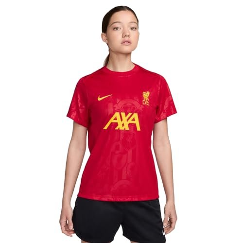 Nike Top Liverpool Fc FN9734-688 damski top Dri-Fit Academypro Ss Top K Pm, Gym Red/Chrome Yellow/Chrome Yellow, FN9734-688, XL