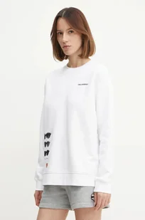 Karl Lagerfeld bluza damska kolor biały z nadrukiem A1W20076 - Bluzy damskie - miniaturka - grafika 1