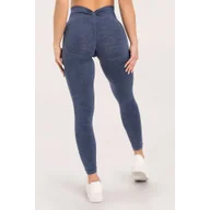 Spodnie sportowe damskie - Legginsy fitness damskie Gym Glamour seamless deep push up - miniaturka - grafika 1