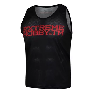 Koszulki sportowe męskie - Koszulka fitness męska EXTREME HOBBY BLACK ARMOUR bez rękawów - grafika 1