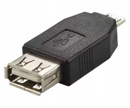 Adapter Deltaco USB Typ A żeński - Typ Micro B męski, czarny