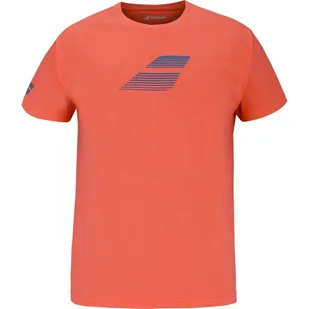 Koszulka męska Babolat Exercise Big Flag Tee Men Hot Coral M - Koszulki sportowe męskie - miniaturka - grafika 1