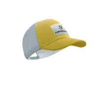 Czapki i chusty sportowe męskie - COMPRESSPORT Czapka z daszkiem TRUCKER 6P CAP grey dawn/ceylon yellow - miniaturka - grafika 1