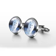 Spinki do mankietów i krawatów - Biały lis - spinki do mankietów - miniaturka - grafika 1