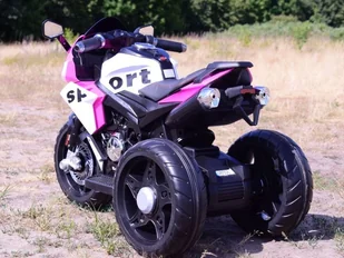Motor Na Akumulator Trójkołowy Sport Różowy FB6886 - Pojazdy elektryczne dla dzieci - miniaturka - grafika 8