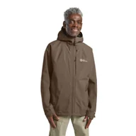 Kurtki męskie - Męska kurtka przeciwdeszczowa Jack Wolfskin TEMPEST 2L JKT M cold coffee - S - miniaturka - grafika 1