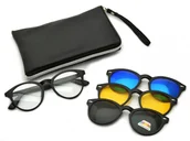 Akcesoria do okularów - Oprawki okulary zerówki w zestawie z trzema nakładkami na magnes TR2205 - miniaturka - grafika 1