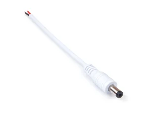 Abilite KOLORENO CN-22B: wtyczka 2.1/5.5mm z przewodem 15cm- biała CN-22B - Akcesoria do oświetlenia - miniaturka - grafika 1