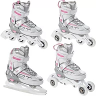 Rolki - Rolki Łyżwy 4w1 Raven Profession White/Pink 31-35 - miniaturka - grafika 1