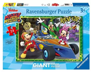 Puzzle - Ravensburger Puzzle podłogowe 24 elementy Mickey i raźni rajdowcy - grafika 1