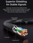 Kable miedziane - Cabletime Kabel Cat8 S/STP, 10m, czarny CA915651 - miniaturka - grafika 1