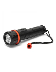 Latarka gumowa Velamp LED, 3 diody LED, wodoodporna, z uchwytem do przenoszenia, baterie w zestawie - Latarki - miniaturka - grafika 1
