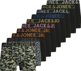 JACK&JONES bokserki męskie, zestaw 10 sztuk - JACDANNY, kąpielówki, bawełna stretch, kamuflaż czarny/zielony/niebieski S - Majtki męskie - miniaturka - grafika 1