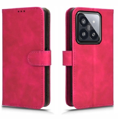 2 x Etui z klapką do Xiaomi 14 Pro, Zamszowe, Portfel, Pokrowiec, Cover, Ca