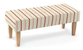 Ławki do przedpokoju - Dekoria Ławka ecru tło czerwone paski 100x40x40cm Avinon 197-129-15 - miniaturka - grafika 1