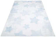 Dywany dla dzieci - Niebieski dywan młodzieżowy w gwiazdki M7-E82 - miniaturka - grafika 1
