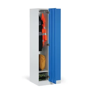 Szafka ubraniowa metalowa, 2-drzwiowa, 1850 x 600 x 500 mm, zamek z czytnikiem kart RFID, drzwi laminowane, buk - Szafki biurowe - miniaturka - grafika 3