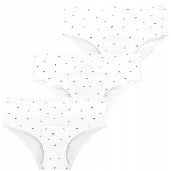 3X MAJTKI DAMSKIE FIGI BIKINI BAWEŁNIANE W KWIATY WYGODNE UROCZE MORAJ 3XL