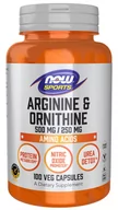 Aminokwasy - NOW Foods Arginina & Ornityna 100 kaps - miniaturka - grafika 1