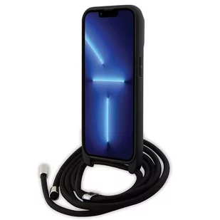 Karl Lagerfeld KLHCP14LSAKCPSK iPhone 14 Pro 6.1" hardcase czarny/black Crossbody Saffiano Metal Pin Karl & Choupette - Etui i futerały do telefonów - miniaturka - grafika 4