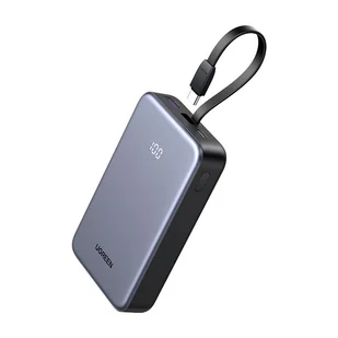Powerbank 20000mAh Ugreen PB505, USB + USB-C, wbudowany kabel, 20W (szary) - Powerbanki Powerbank 20000mAh Ugreen PB505, USB + USB-C, wbudowany kabel, 20W (szary) - Powerbanki - miniaturka - grafika 1