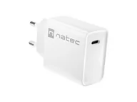 Ładowarki do telefonów - NATEC ŁADOWARKA SIECIOWA RIBERA USB-C 20W POWER DELIVERY BIAŁA NUC-2059 - miniaturka - grafika 1