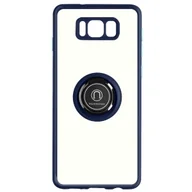 Etui i futerały do telefonów - Dwumateriałowe etui Samsung Galaxy S8 z metalowym pierścieniem Podstawka wideo w kolorze niebieskim - miniaturka - grafika 1