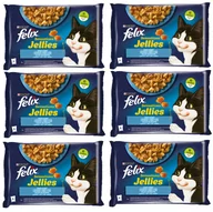 Mokra karma dla kotów - FELIX Sensations Jellies Karma dla kotów smaki rybne w galaretce 12x(4x85g) - miniaturka - grafika 1