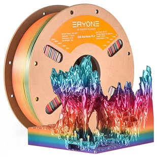 ERYONE Silk PLA 3D Printer Filament 1kg - Waterfall Rainbow - Filamenty i akcesoria do drukarek 3D - miniaturka - grafika 1