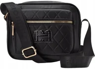 Torebki damskie - Monnari Czarna Pikowana Torebka Listonoszka Damska Z Paskiem Pojemna Torba - miniaturka - grafika 1