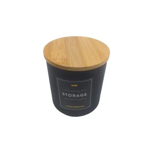 Pojemnik Ceramiczny Na Żywność, Przyprawy Z Pokrywką 10X11 500Ml, Czarny - Pojemniki kuchenne - miniaturka - grafika 1