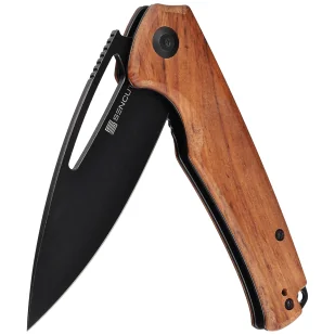Nóż składany Sencut Mims Guibourtia Wood, Black Stonewashed 9Cr18MoVS (S21013-4) - Noże - miniaturka - grafika 5