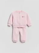 Komplety dla niemowląt - Reserved - Dresowy komplet z haftem - lawendowy - miniaturka - grafika 1