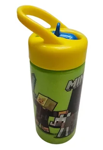 MINECRAFT 410 ml pojemnik plasikowy z ustnikiem butelka Dziecięca - Zestawy naczyń dla dzieci - miniaturka - grafika 1