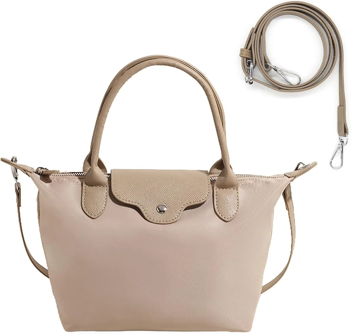 TOREBKA CROSSBODY DAMSKA MAŁA NYLONOWA KHAKI NA RAMIĘ