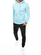 Dresy męskie - Dres męski błękitno-czarny Dstreet AX0650-M - miniaturka - grafika 1