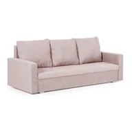 Sofy i kanapy - Kanapa sofa 3 os z funkcją spania  sprężyny bonell DELTA różowa - miniaturka - grafika 1