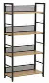Regały - Regał Raw R4 Czarny / Dąb - miniaturka - grafika 1