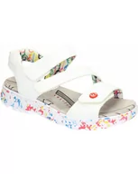 Sandały damskie - SANDAŁY RIEKER - 910170-03 BIAŁY - Rieker - miniaturka - grafika 1