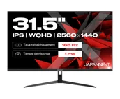 Monitory - JAPANNEXT JN-IPS315WQHD165F 80 cm 31,5" 2560 x 1440 px Wide Quad HD LCD Czarny - miniaturka - grafika 1