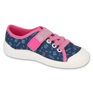 Buty dla dziewczynek - Befado obuwie dziecięce 351X021 niebieskie - miniaturka - grafika 1