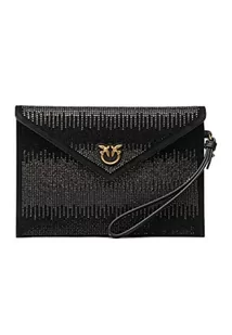 Pinko Flat Purse Full Rhinestone, Akcesoria Podróżne-Portfele damskie, Z99q Czarny Antyczne Złoto, U - Portfele - miniaturka - grafika 1